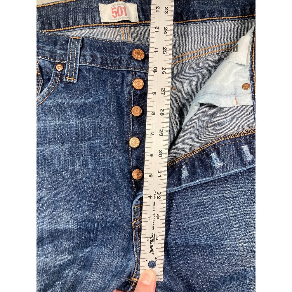 Levi's 501 Jeans Men's 38x30 Blue Original Button Fly Straight Western Rodeo - Picture 3 of 16